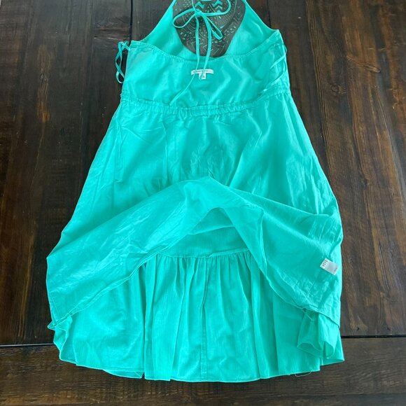 Banana Republic Sz 6 Halter Dress Flounce Summer Sleeveless Mint Green Boho - Picture 5 of 11